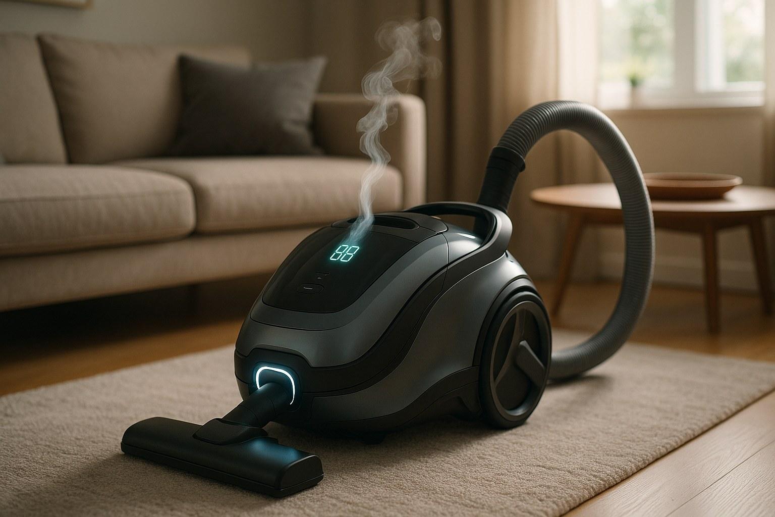 A vacuum cleaner with a burning smell problem