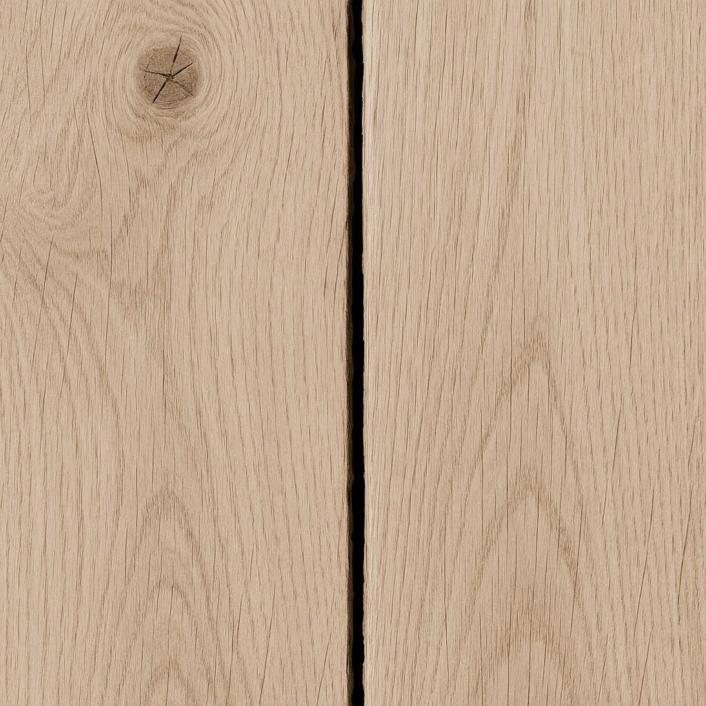 A noticeable gap between two wooden floorboards