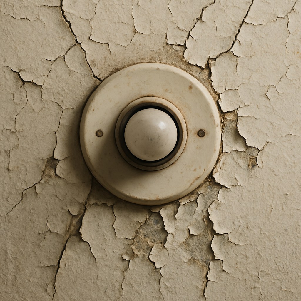 Cracked wall around a light fixture