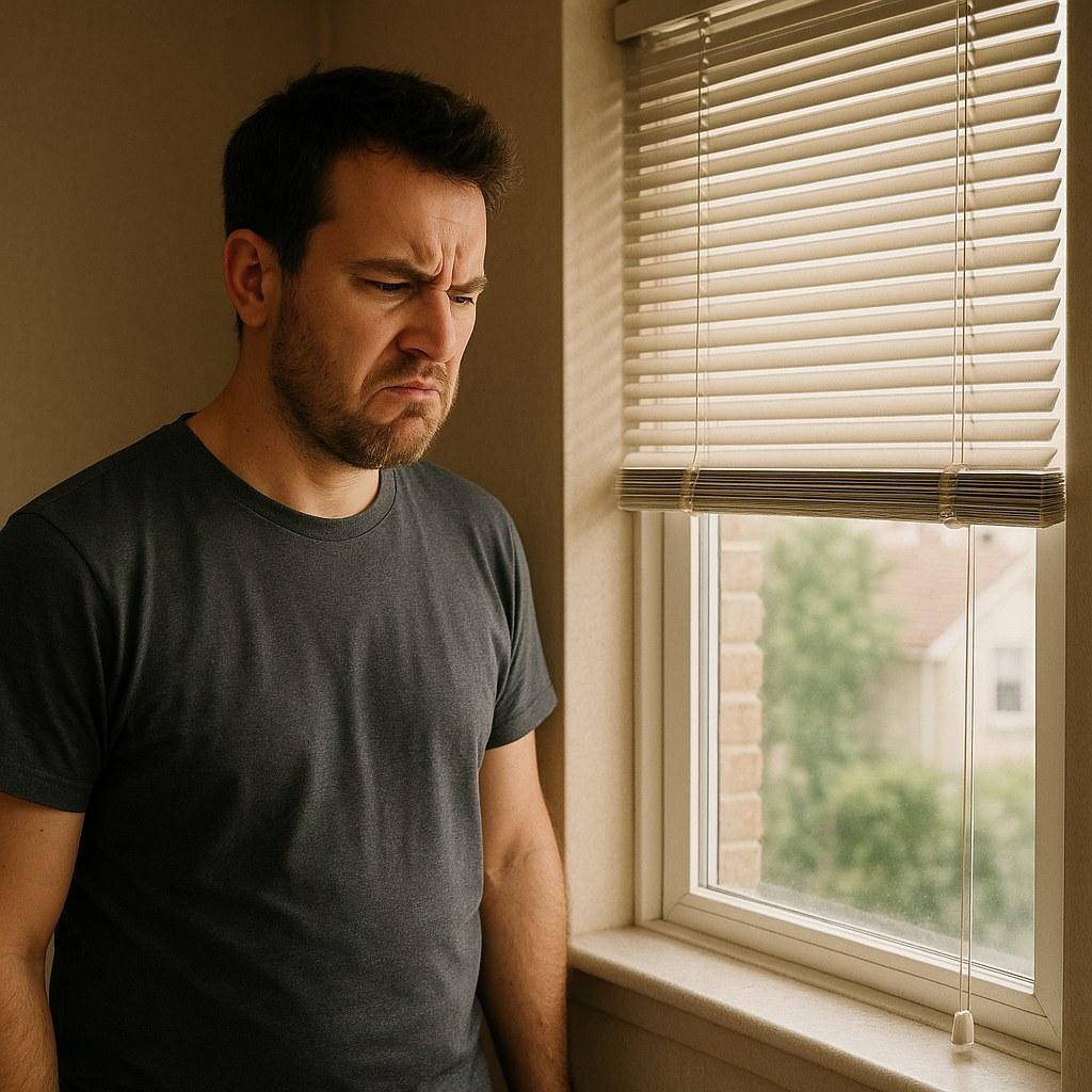 Illustration of blinds that won't raise correctly