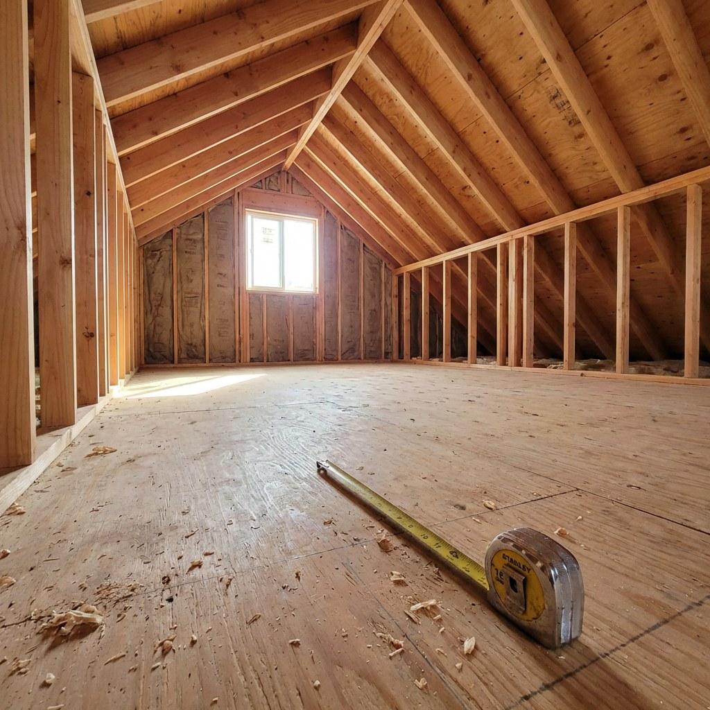Unfinished attic space ready for renovation planning