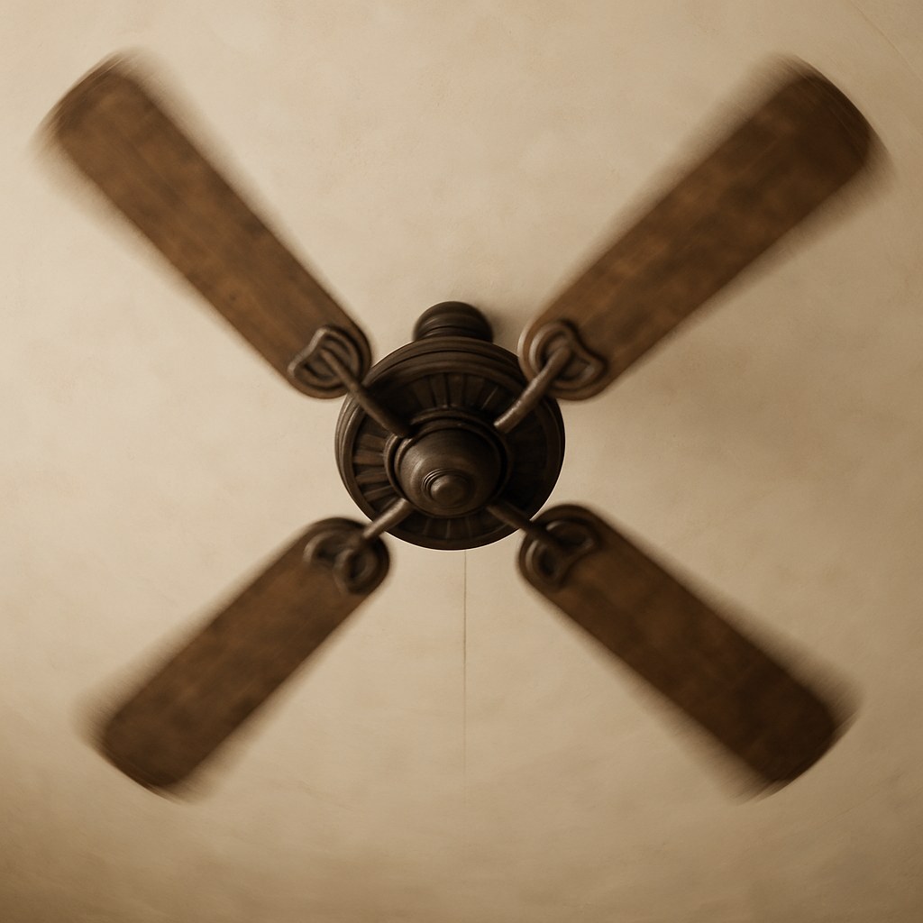A wobbly ceiling fan that needs to be fixed